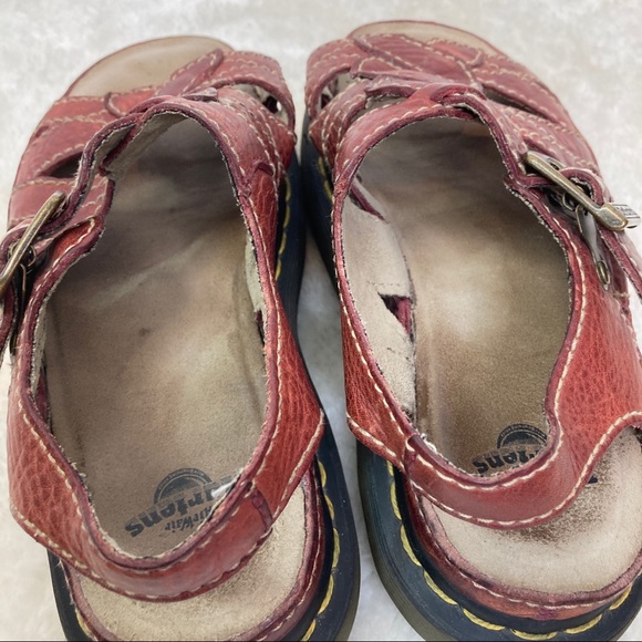 SOLD—Vintage Dr. Martens Wine Red Leather Sandals - Picture 6 of 10